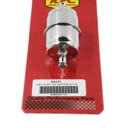 RACING POWER CO-PACKAGED R9177 Fuel Filter - 3/8In Inl et/Outlet  Ea