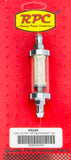 RACING POWER CO-PACKAGED R9247 5/16in Chrome/Clear Fuel Filter