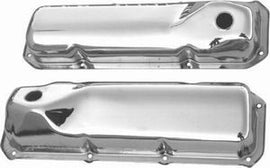 RACING POWER CO-PACKAGED R9295 Chrome Steel Valve Cover Ford 351C-351M-400 Pair