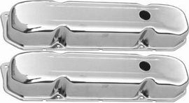 RACING POWER CO-PACKAGED R9299 Chrome Steel Chrysler 383-440 Short Valve Covr