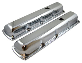 RACING POWER CO-PACKAGED R9395 Chrome Steel Oldsmobile Tall Valve Cover Pair