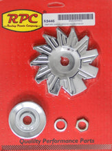 Load image into Gallery viewer, RACING POWER CO-PACKAGED R9446 SIngle Groove Alternator Pulley And Fan Chrome