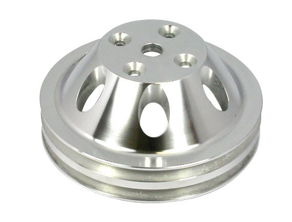 RACING POWER CO-PACKAGED R9483POL Pol Alum SBC Double Gro ove Pulley
