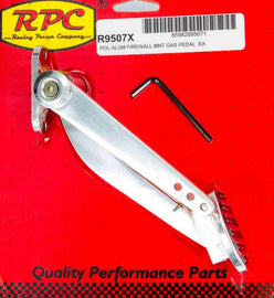 RACING POWER CO-PACKAGED R9507X Polished Alum Firewall Mount Gas Pedal