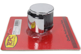 RACING POWER CO-PACKAGED R9516BK Push In Breather 3in Tall Chrome/Black