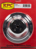RACING POWER CO-PACKAGED R9600 Chrome Steel Water Pump Pulley SBC Short 7.1 Dia