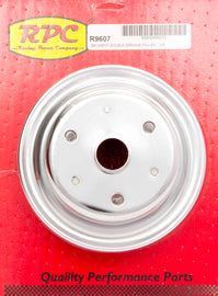 RACING POWER CO-PACKAGED R9607 Chrome Steel Crankshaft Pulley 2Groove Long WP