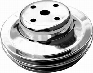 RACING POWER CO-PACKAGED R9723 BB Chevy Double Groove Long Water Pump Pulley