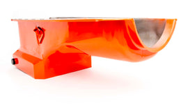 RACING POWER CO-PACKAGED R9729 65-95 BBC Steel Drag Race Oil Pan Orange