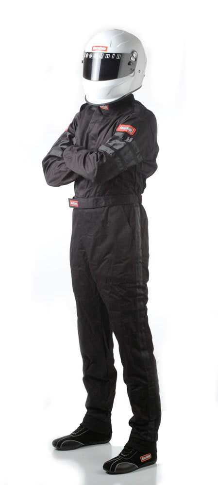 RACEQUIP 110006 Black Suit Single Layer X-Large