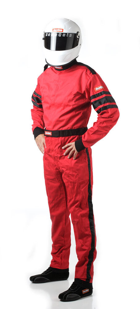 RACEQUIP 110016 Red Suit Single Layer X-Large