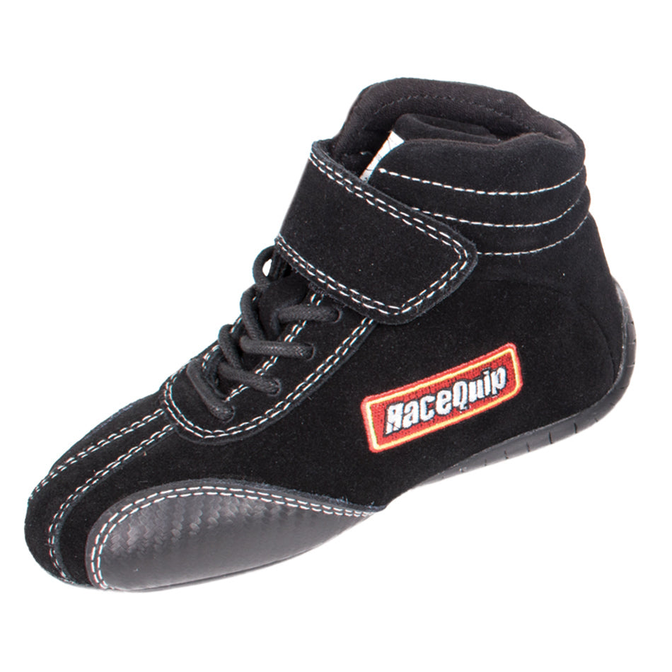 RACEQUIP 30400912 Shoe Ankletop Black Kids Size 12 SFI 3.3/7