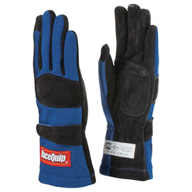 RACEQUIP 355025 Gloves Double Layer Large Blue SFI