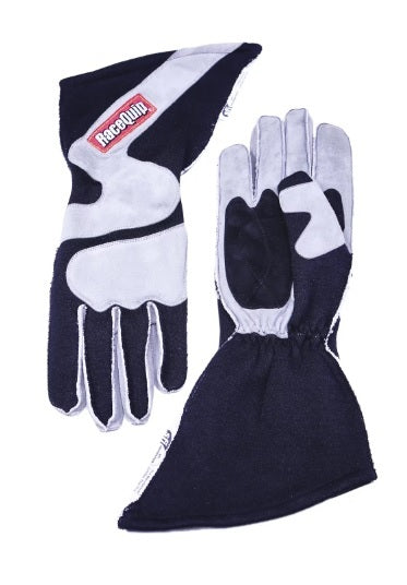 RACEQUIP 359605 Gloves Outseam Black/ Gray Large SFI-5