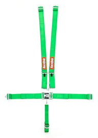 RACEQUIP 711071 5pt Harness Set L&L Green SFI