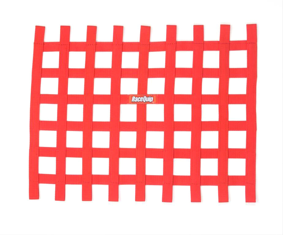 RACEQUIP 721015 Ribbon Window Net Red Non-SFI