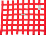 RACEQUIP 725015 Ribbon Window Net SFI Red