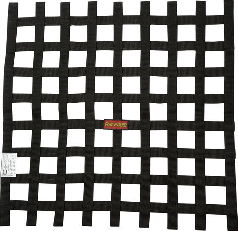 RACEQUIP 726009 Ribbon Net 24x24 SFI Black