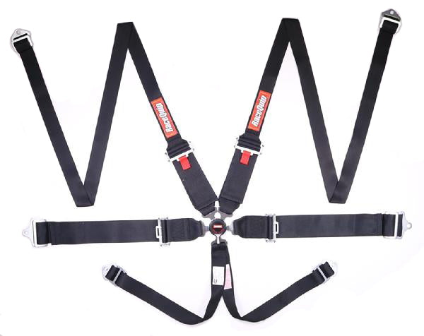 RACEQUIP 746006 6pt Harness Camlock HNR Black SFI