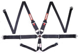 RACEQUIP 747007 6pt Harness Camlock HNR Black SFI