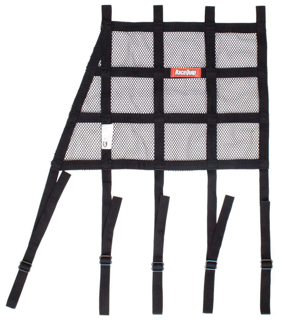 RACEQUIP 823003 Window Net Mesh Angled Black SFI