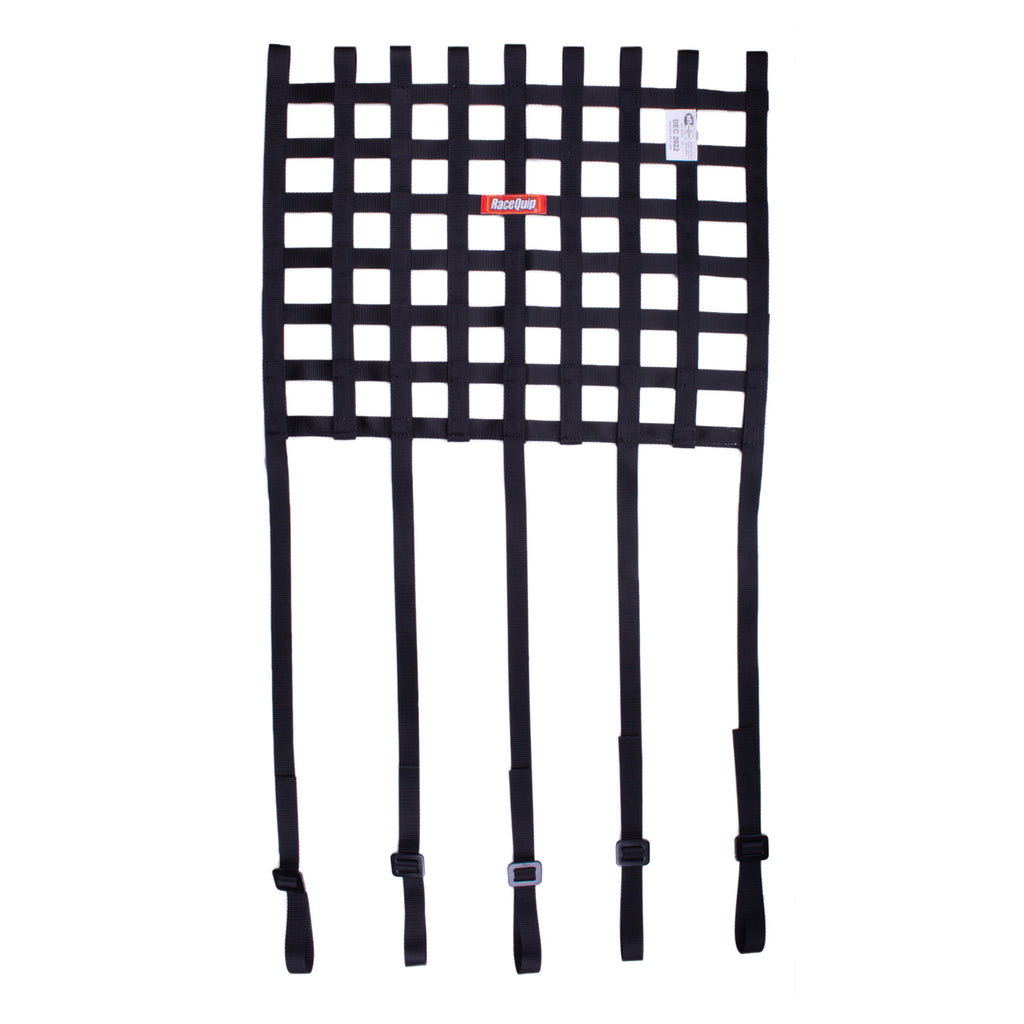 RACEQUIP 825003 Window Net 18inx18in w/ Strap Mounts SFI