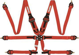 RACEQUIP 855015 6pt Harness Camlock P/D HNR Red FIA