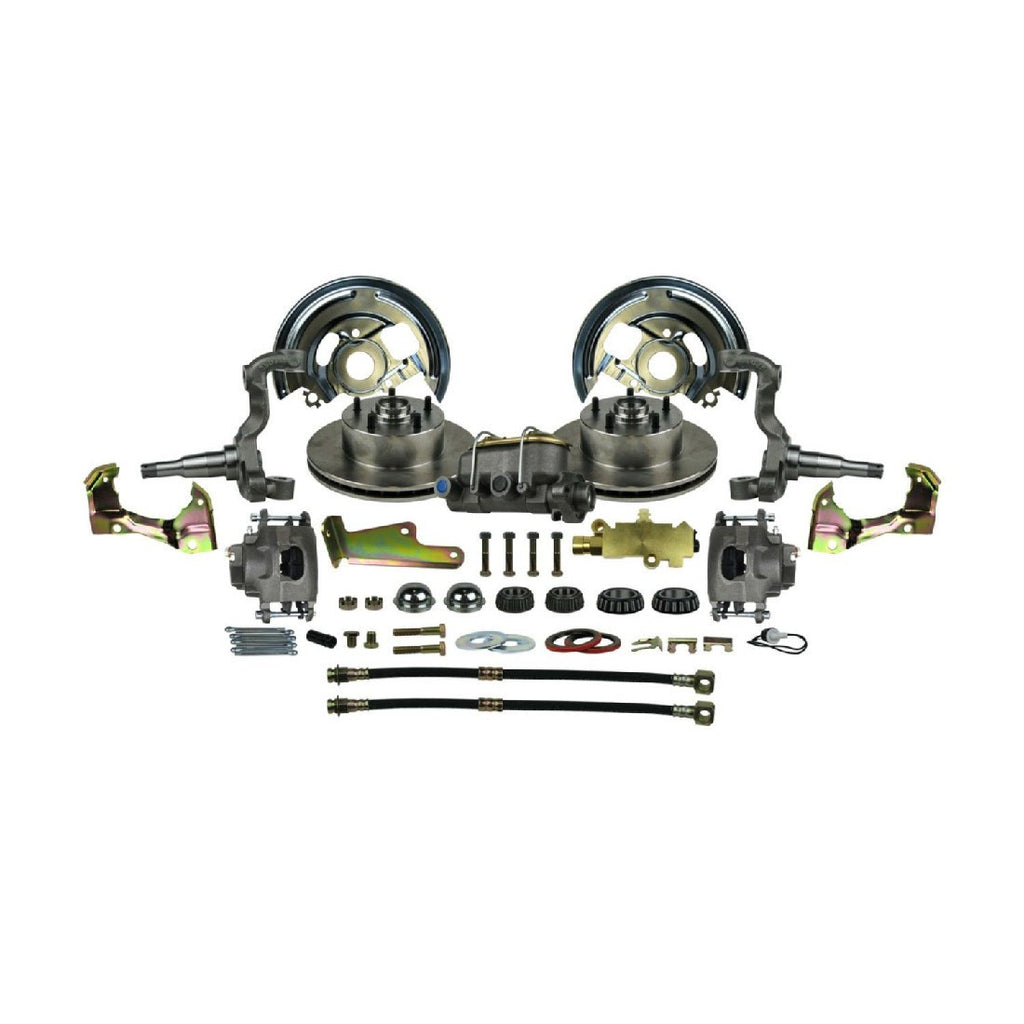 RIGHT STUFF DETAILING AFXSD02CY RIGHT STUFF DETAILING 67-74 F/X Body Manual Conversion Kit Front with Street Series 1 Piston Caliper and 11-Inch Vented Rotors