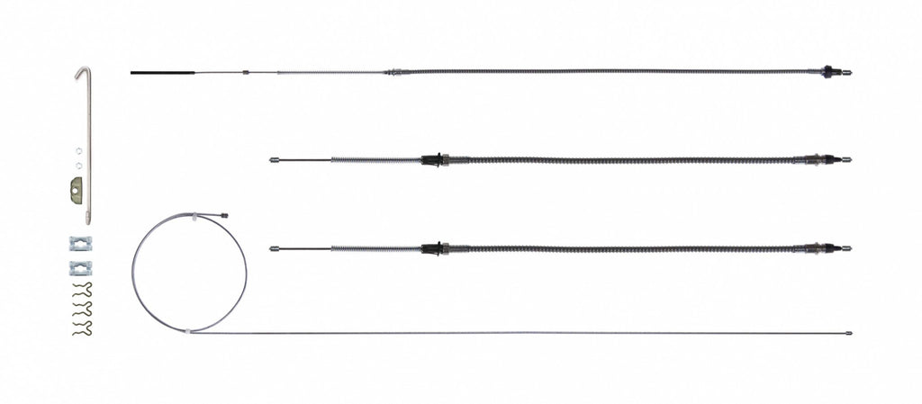 RIGHT STUFF DETAILING RSBCF02S Brake Cable Set w/Hardwa re 68-69 Camaro Stainles
