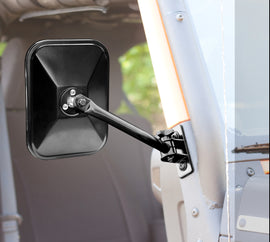 RUGGED RIDGE 11025.12 Quick Release Mirrors Pa ir Black Rectangular