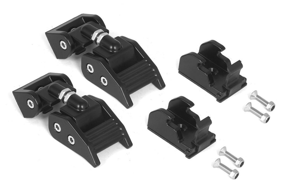 RUGGED RIDGE 11210.15 Hood Catches Black Alumi num 97-06 Jeep Wrangler