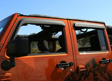 RUGGED RIDGE 11349.12 Window Visors Matte Blac k 4 Door 07-18 Jeep Wran