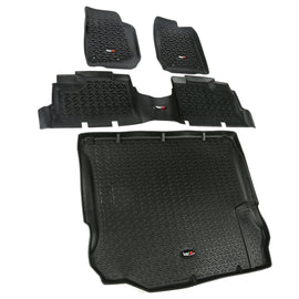 RUGGED RIDGE 12988.04 Floor Liner Kit Black 4 Door 11-18 Jeep Wrang