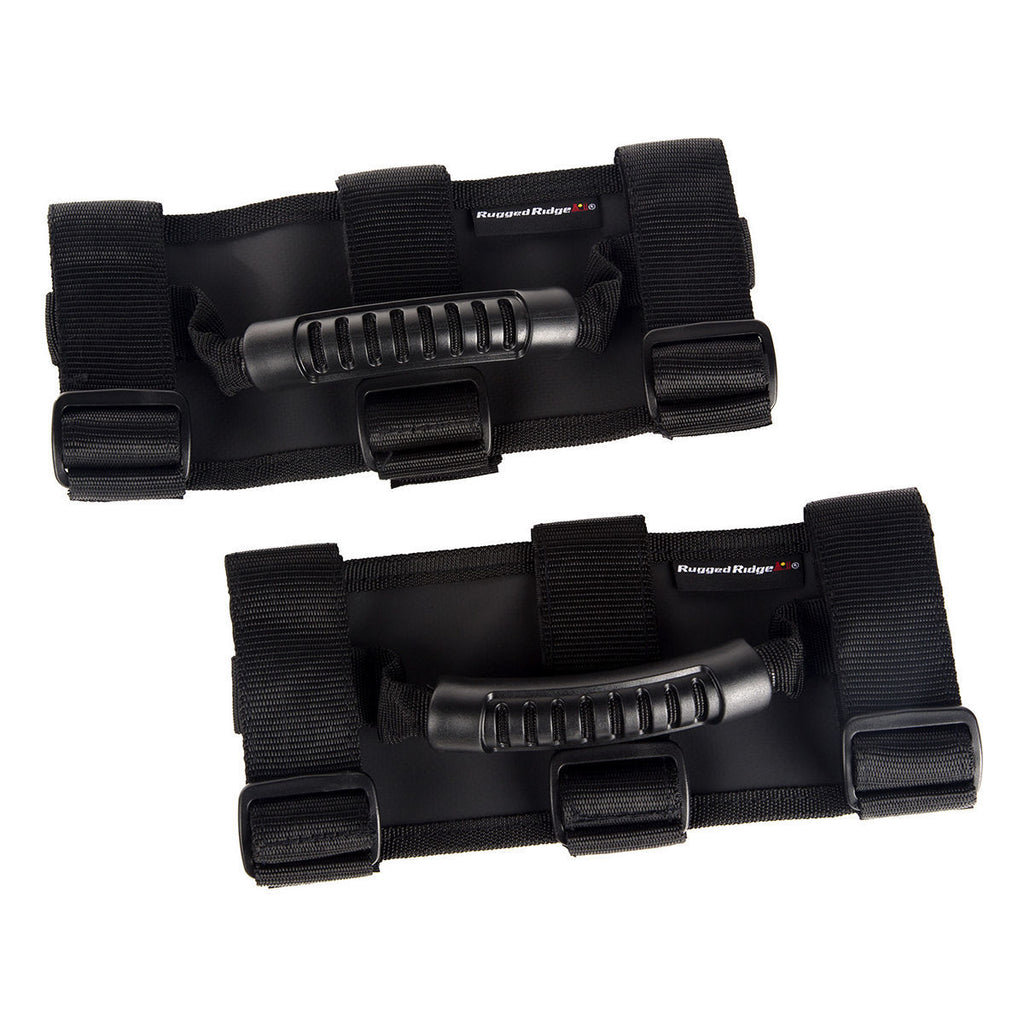 RUGGED RIDGE 13505.04 Ultimate Grab Handles  B lack 55-18 Jeep CJ/Wran