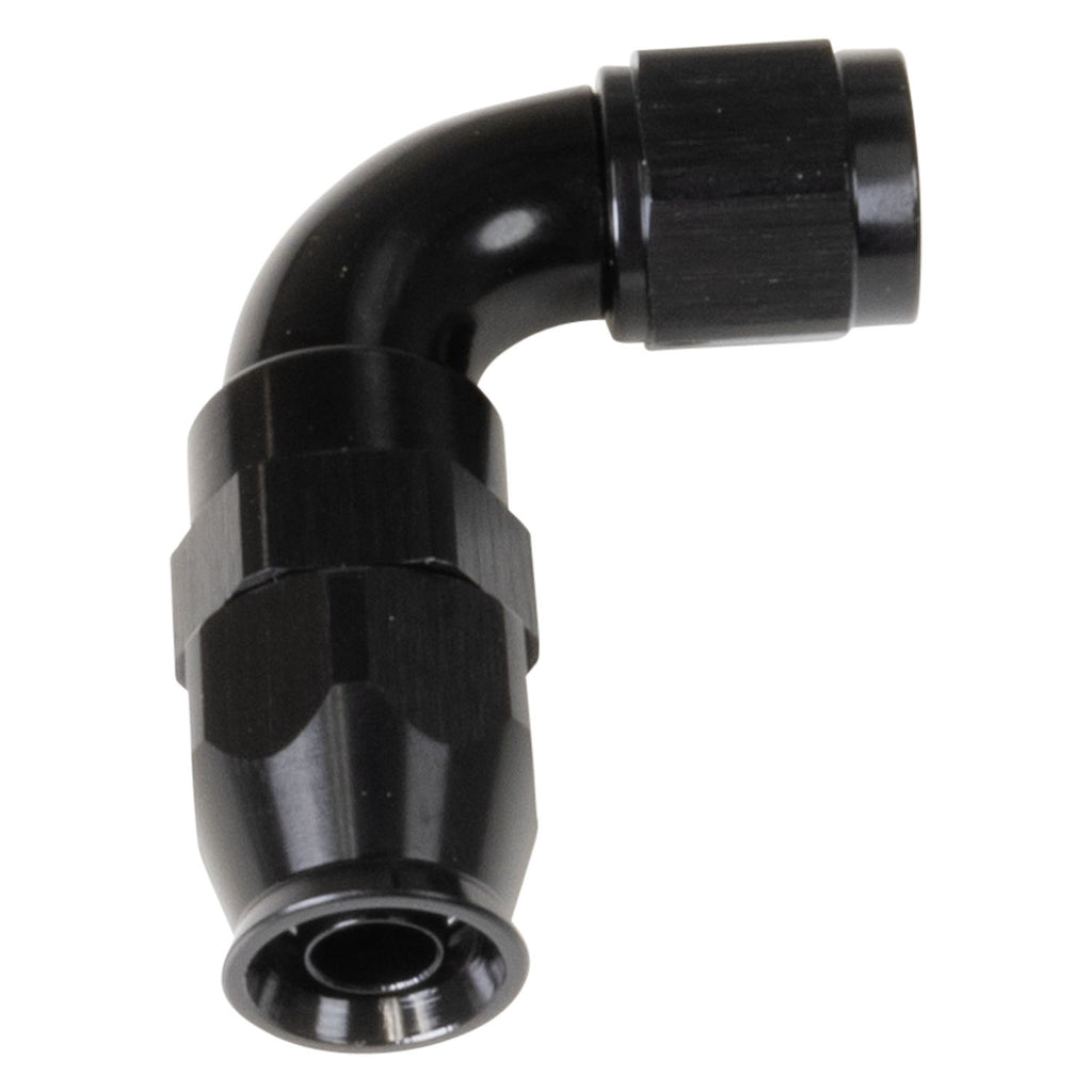 RUSSELL 550513 Russell 550513 6AN 90-Degree Pro PTFE Hose End Fitting - Black Anodized Aluminum