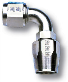 RUSSELL 610191 Russell Endura Hose Fitting - 12 AN 90 Degree Full Flow Aluminum with Nickel Finish