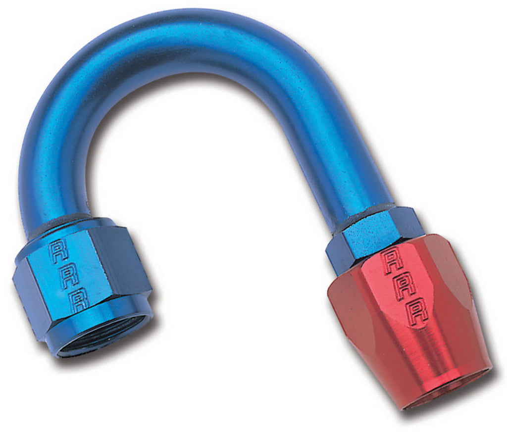 RUSSELL 610260 Russell 610260 6AN 180-Degree Hose End Fitting - Aluminum with Blue/Red Anodized Finish