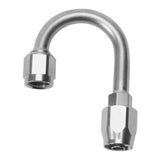 RUSSELL 610281 Russell Endura Hose Fitting - #10 180 Degree Full Flow 10 AN Aluminum with Nickel Finish