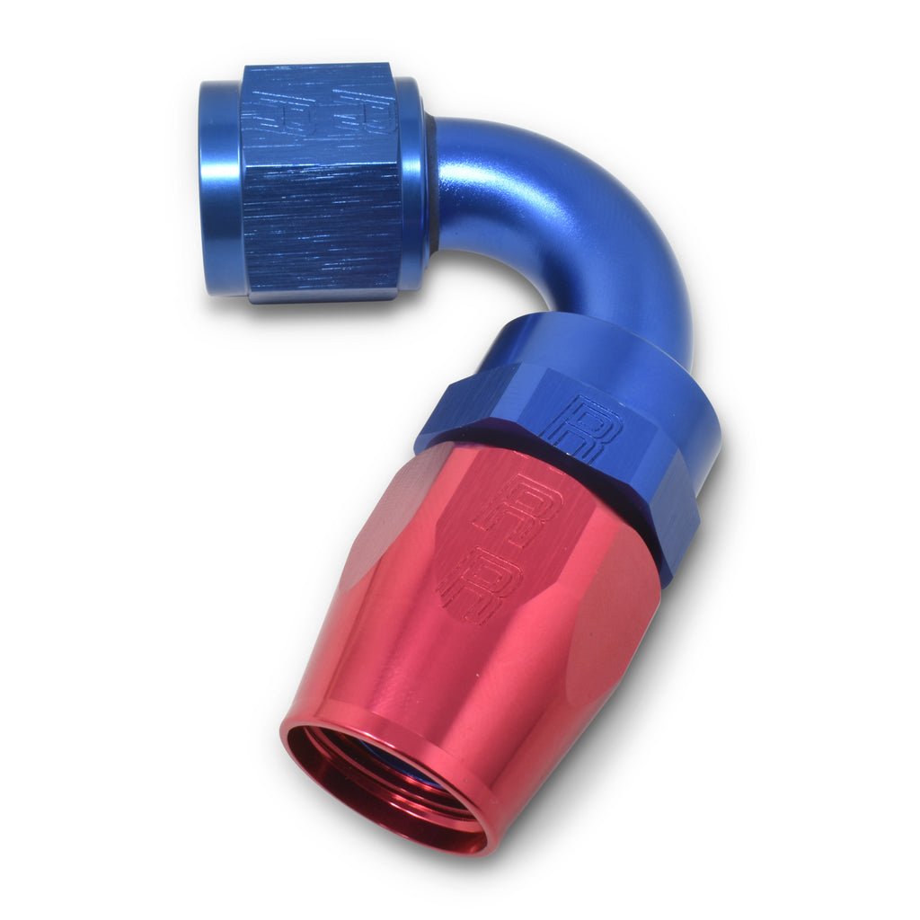 RUSSELL 613400 Russell ProClassic 6AN 120-Degree Swivel Hose End Fitting - Blue/Red Aluminum (Part #613400)
