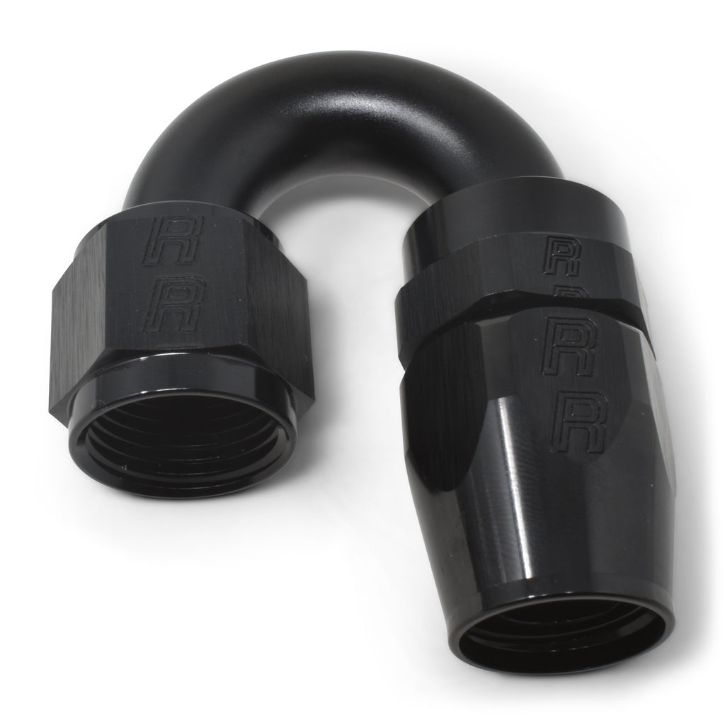 RUSSELL 613515 Russell ProClassic 8AN 180-Degree Swivel Hose End Fitting - Black Anodized Aluminum