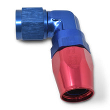 Load image into Gallery viewer, RUSSELL 613640 Russell 613640 ProClassic 6AN 180-Degree Hose End Fitting with Swivel - Aluminum, Blue and Red Anodized