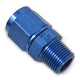 RUSSELL 614218 Russell 614218 8AN Female Swivel to 3/8 Inch NPT Male Aluminum Adapter Fitting - Blue Anodized