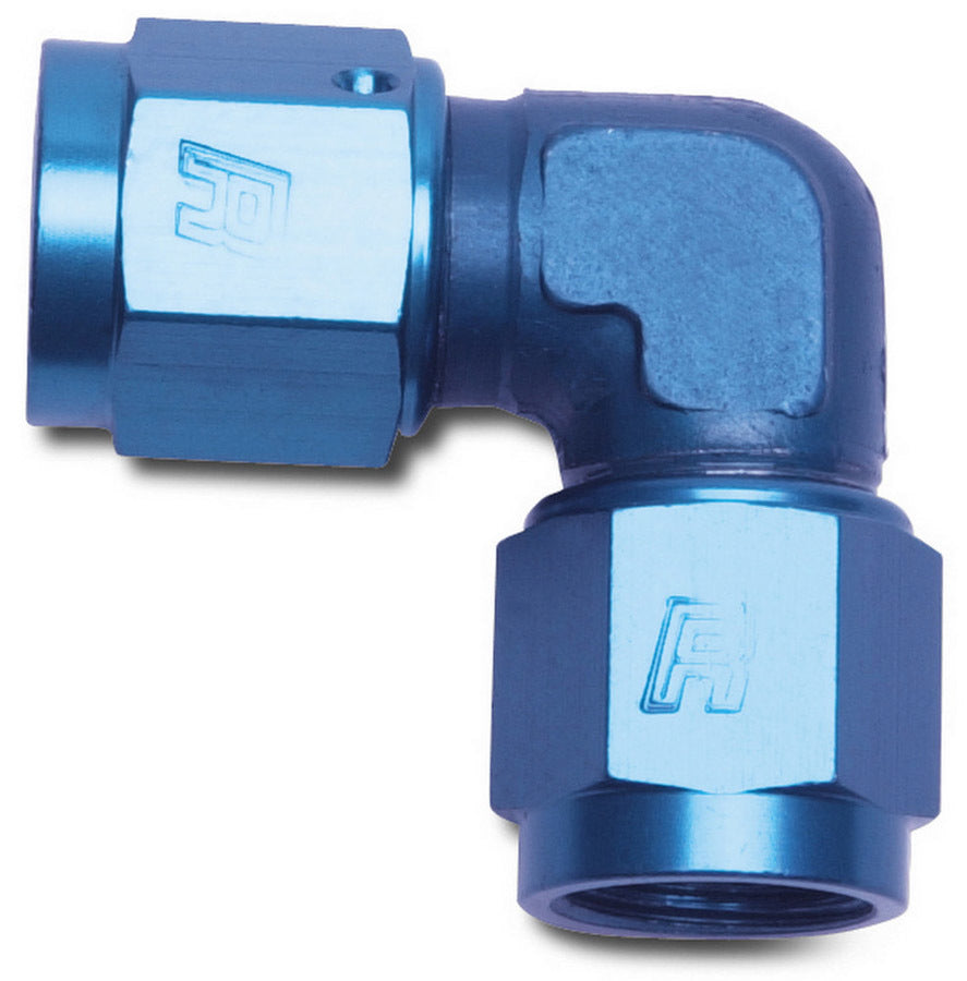 RUSSELL 614506 Russell 614506 6AN 90-Degree Low Profile Blue Aluminum Fitting Adapter