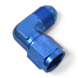 RUSSELL 614810 Russell 614810 10AN 90 Degree Swivel Union Fitting - Blue Aluminum Adapter
