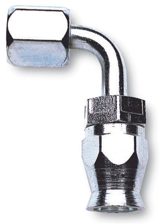 RUSSELL 620461 Russell 620461 4AN 90-Degree Full Flow Steel Hose End Fitting, Nickel Anodized