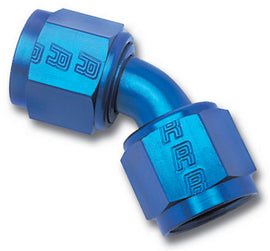 RUSSELL 640040 Russell 640040 6AN Swivel Coupler 45-Degree Blue Aluminum Fitting