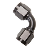 RUSSELL 640163 Russell 640163 6AN Female Swivel Coupler - 90 Degree Aluminum Fitting, Black Anodized