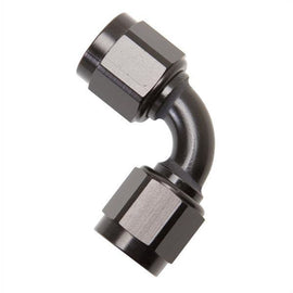 RUSSELL 640183 Russell 640183 10AN 90-Degree Female to Female Aluminum Fitting with Black Anodized Finish