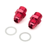 RUSSELL 640200 Russell 640200 6AN Male to 9/16-24 In Aluminum Fitting - Red Anodized, Pack of 2