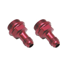Load image into Gallery viewer, RUSSELL 640360 Russell 640360 Carburetor Inlet Fitting, 6 AN to 7/8-20 Male, Red Aluminum, Holley Compatible